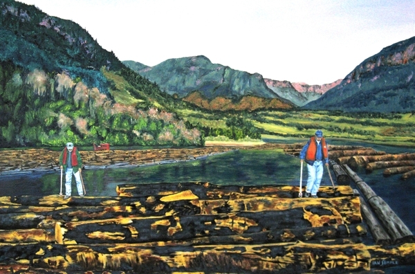 Log Sorting, Howe Sound, British Columbia