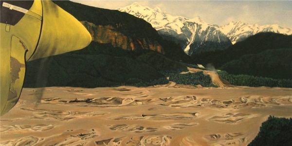 Turning Final To Bronson Creek Airstrip, Iskut River, British Columbia