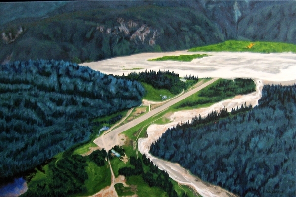 On Final To Bronson Creek Airstrip, Iskut River, British Columbia