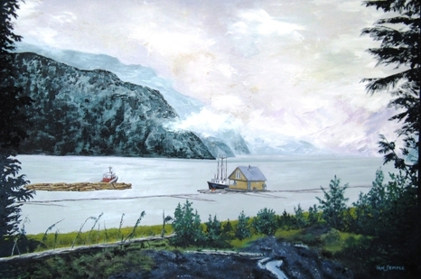 Towing Logs On The Ecstall River, British Columbia