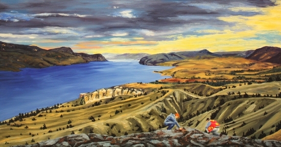 Geologizing Over Kamloops Lake, British Columbia