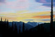 Big Sky Sunset Over Monashee Range, BC